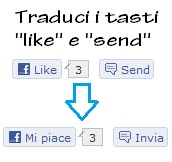 Traduci il tasto like di facebook in italiano