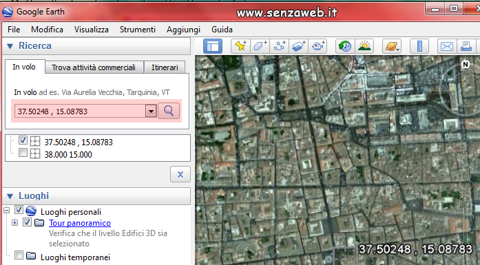 Localizza ip con Google Earth