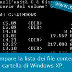 Stampare lista dei files contenuti all'interno di una cartella di Windows XP