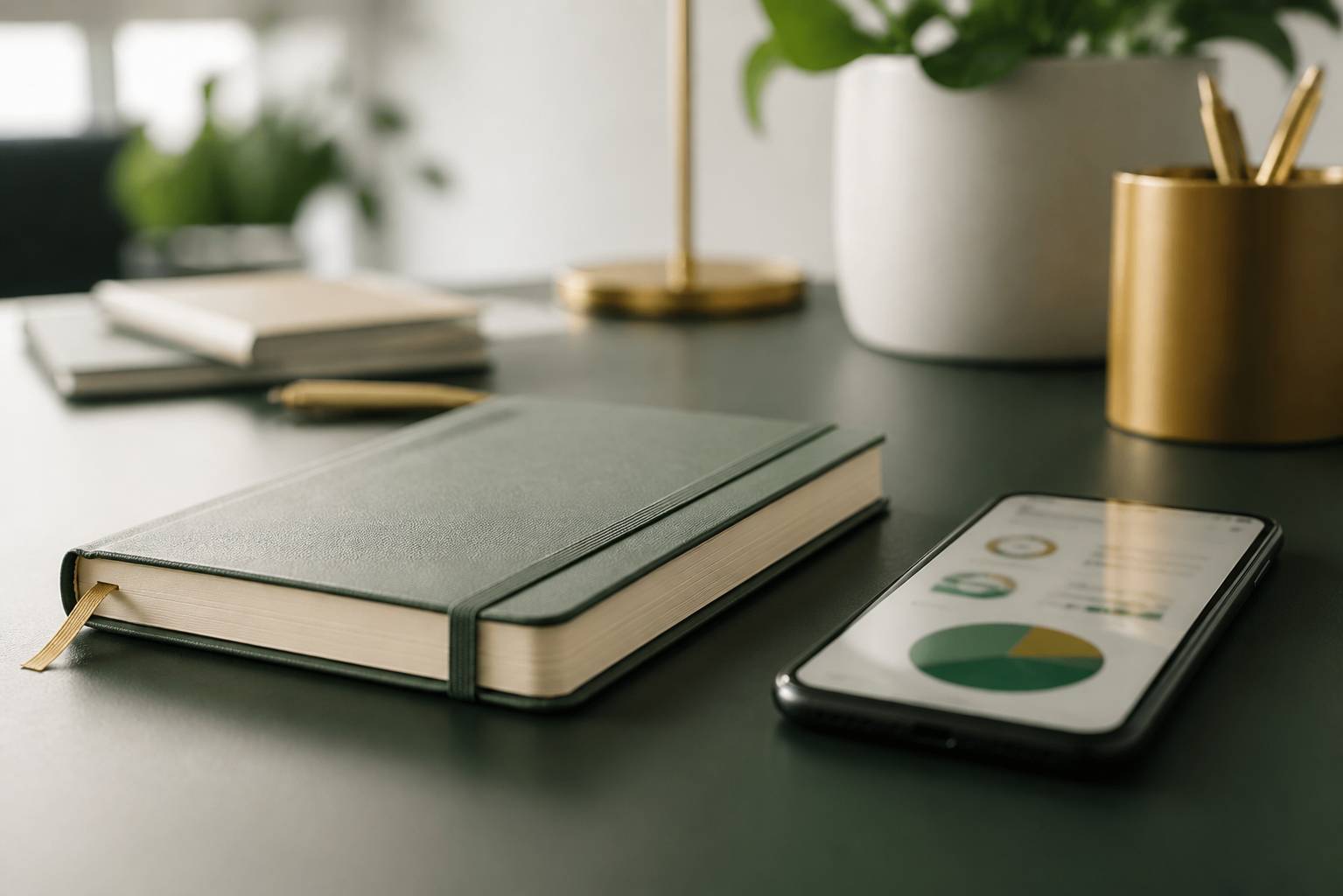 Carnet et smartphone avec graphiques flous pour un site de football