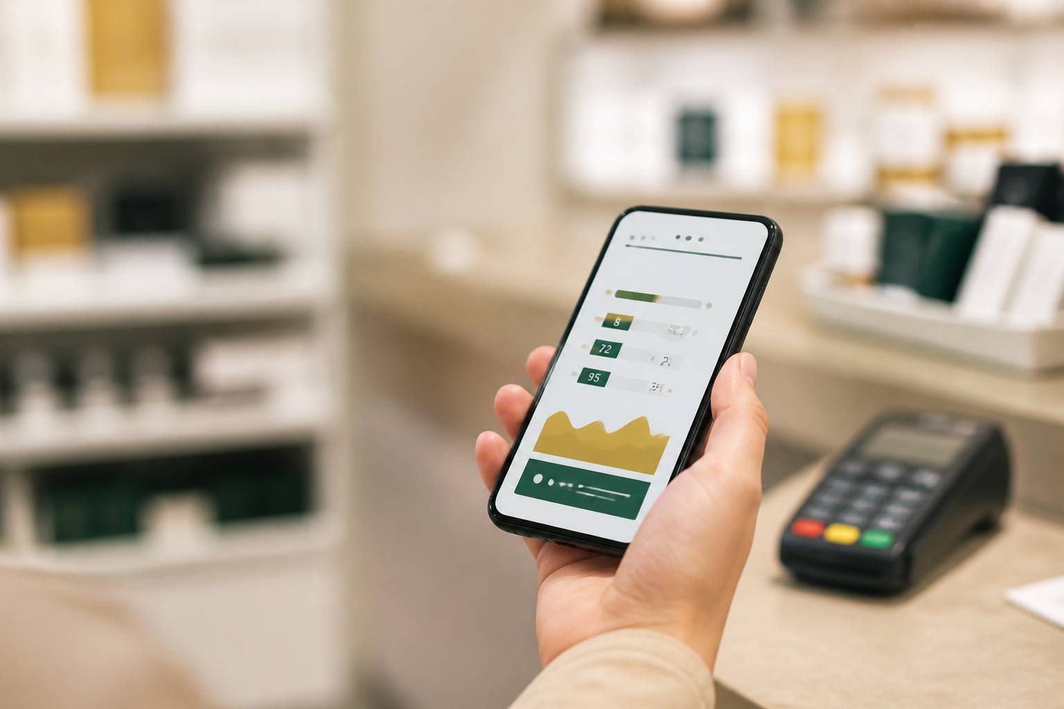 Téléphone affichant une progression de recharge abstraite